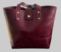 Oxblood Leather Shopper Bag